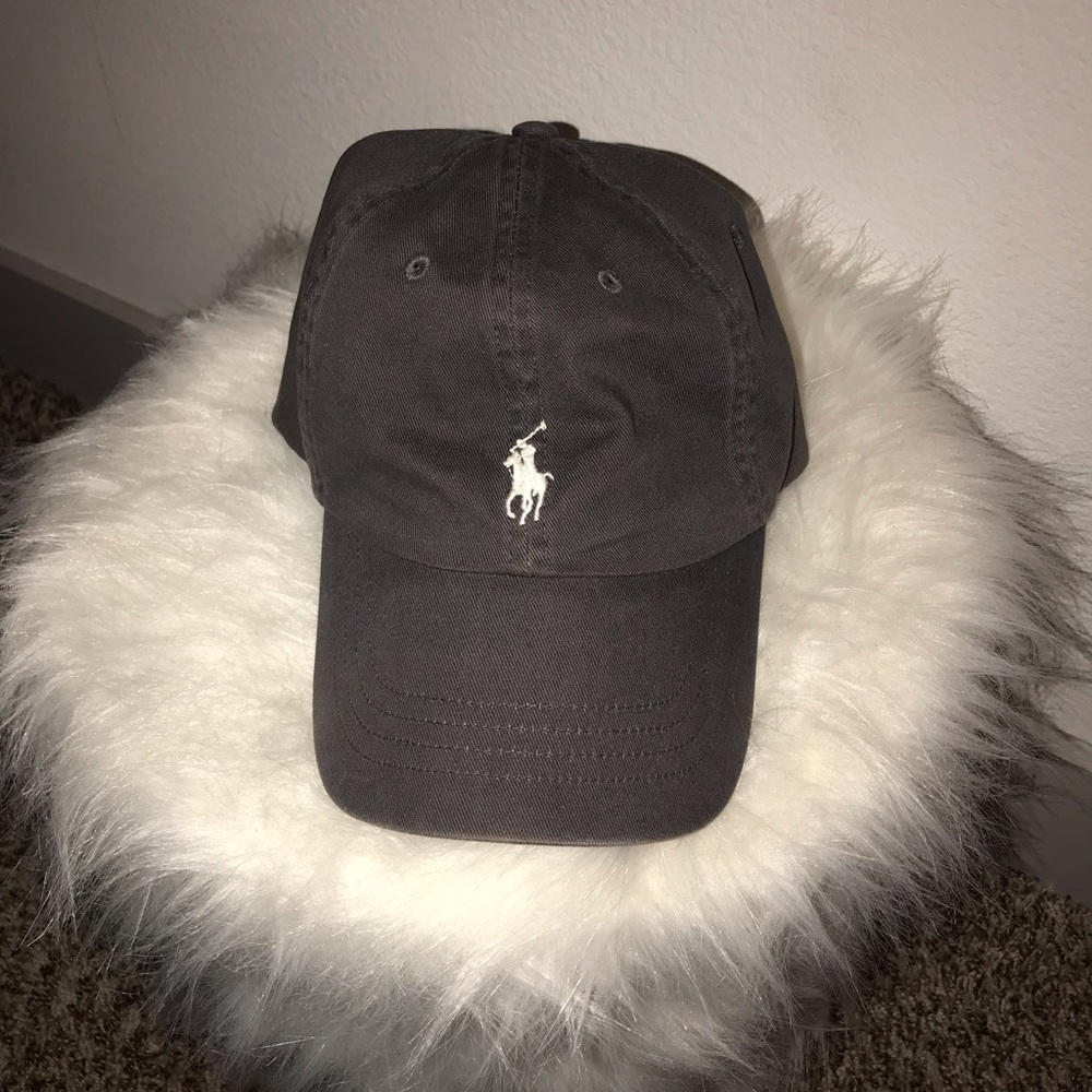 Grey polo dad hat